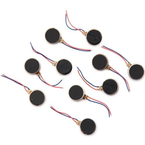 10x DC 3V 70mA 12000 RPM For Phone Coin Flat Vibrating Vibration Motor Vibration Motor 1034/1030 Drop ship