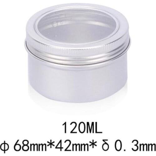 120ml 150ml Cosmetic Jar With Window Hair Wax Travel Bottle Refillable Storage Containers Lotion Packaging Box Candle Jar 30pcs