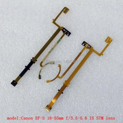2PCS Focus and IS image stablizar control flex Cable for Canon EF-S 18-55mm f3.5-5.6 IS STM lens