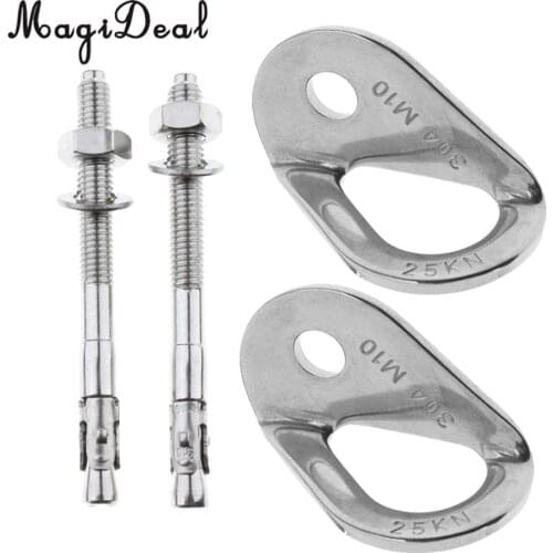 4Pcs 25KN Outdoor Rock Climbing Anchor Set Bolt Hanger Expansion Screw Piton Rescue Anchor Anchoring Gear