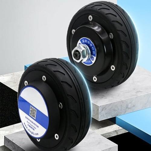 5 inch 24V wheel hub motor single and double axis servo drive control use for food delivery robot