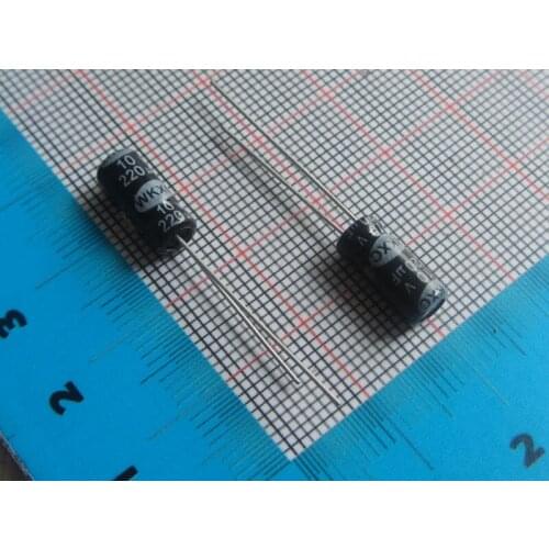 50pcs/lot high Quality DIP Aluminum Electrolytic Capacitor 10V 220uf 5*11MM electrolytic capacitor 220uf