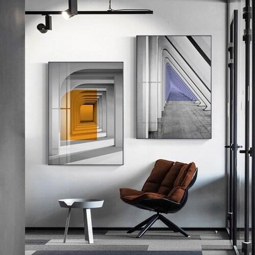 Abastract Palace Building Scene Wall Art Canvas Painting Poster and Print Pictures for Living Room Home Interior Decoration