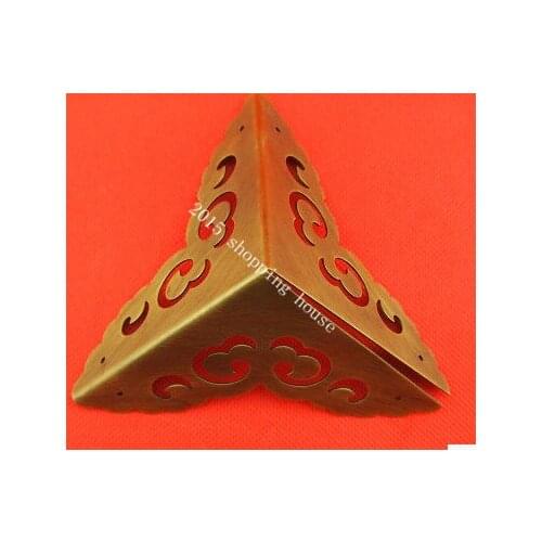 Antique furniture of copper fittings angle three angle 8cm angle piece of bread classical furniture copper fittings