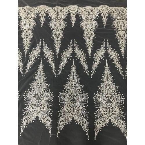 European pattern white wedding dress heavy industry pearl tube sequin embroidery French tulle lace high-end wedding dress