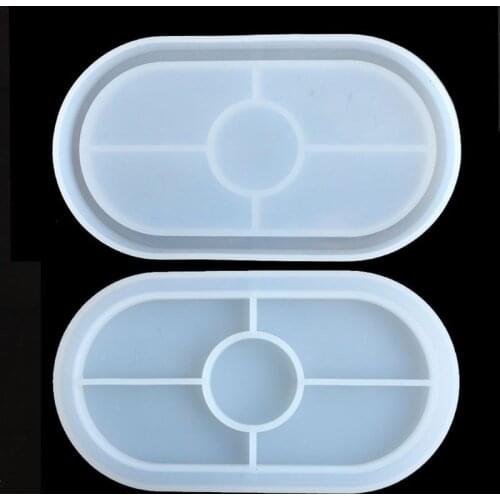 Large Oval Shape Coaster Resin Molds Slilcone UV Resin Mold resin casting Jewelry Making Tools DIY