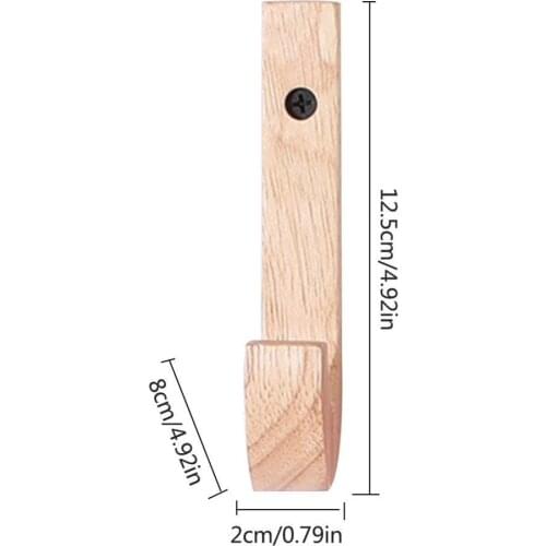 Oak Mounted Coat Hook Modern Wall Mounted Hat Rack Clothes Hangers Simple Hook Shelf Home Decorative Tool Kitchen