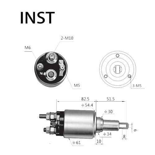 ELECTROMAGNETIC SWTICH SOLENOID FOR 24V 5.5KW 2.339.402.220 2.339.402.230 F042010673 DK2943A 237753 333478 2339402220