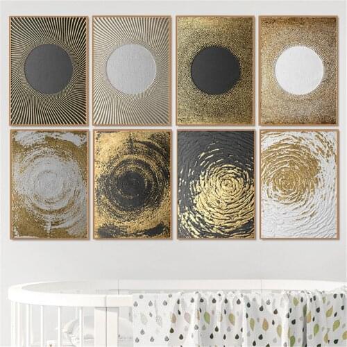 Classical Abstract Gold Circle Tree Texture Posters And Prints Artwork Canvas Prints Pictures Home Decoration Paintings Pictures