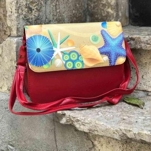 Tonar Red Leather Printed Messenger Bag New Season Summer Fashion Casual Party Use Stylish Style