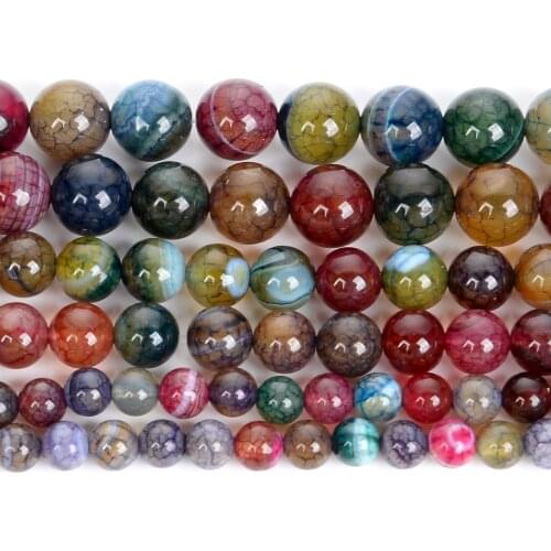 Matte Tourmaline Sardonyx Agate Natural Stone Beads Round Beads For Jewelry Making DIY Bracelets Accessories Beads 6/8/10MM