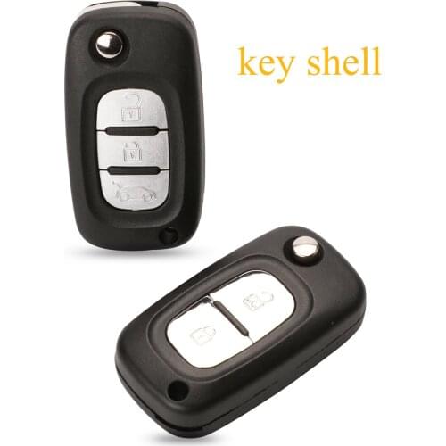 Kutery 2/3 Buttons Replacement Remote Flip Folding Car Key Shell Case Fob For Renault Clio 3 Megane 3 Kangoo Modus