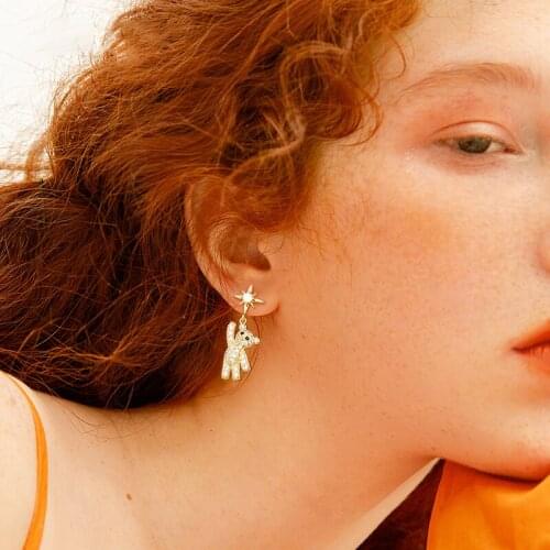 Fashion Bear Earrings Jewelry Brincos Korean Jewellery Earing Aretes Ohrringe Pendientes 2020 Accessories For Women Earrings