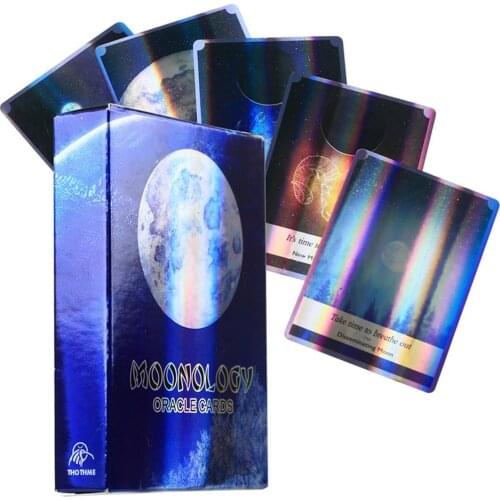 44 Cards Set Moonology Oracle Cards Magical Tarot Cards Party Entertainment Desk Game Cards With English Guidebook New