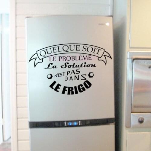 French Quot Frigo La Solution N'est Pas Dans Le Frigo Vinyl Wall Sticker Wall Decals fridge Wallpaper kitchen Wall Decor poster