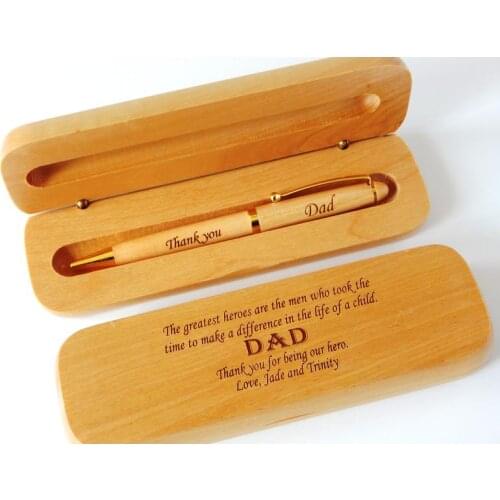 Customize Wooden Pen Gift for Dad from Son - Fathers Day Gifts - Husband Engraved PensTeacher Thank you Gifts from Student