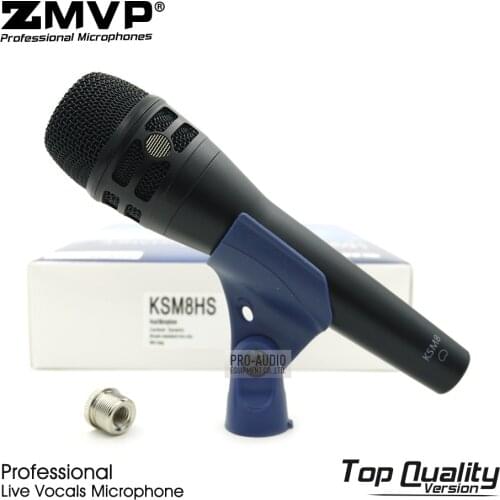 Grade A Super-cardioid KSM8HS Professional Live Vocals Dynamic Wired Microphone KSM8 Handheld Mic For Karaoke Studio Recording