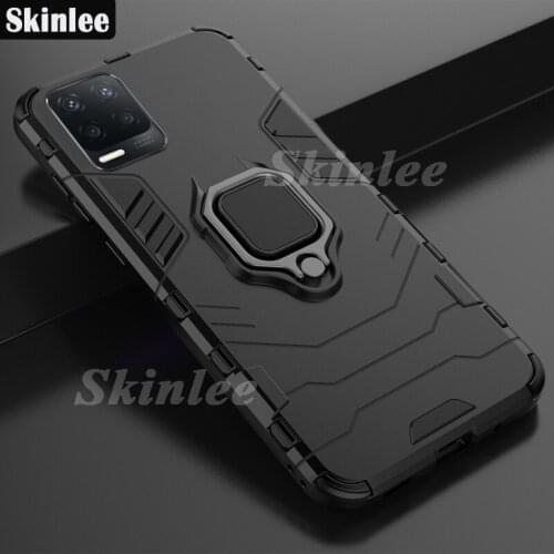 Skinlee For Realme Narzo 30A Case Shockproof Armor Phone Case Holder Finger Ring Magnetism For Realme Narzo 30 5G Cover