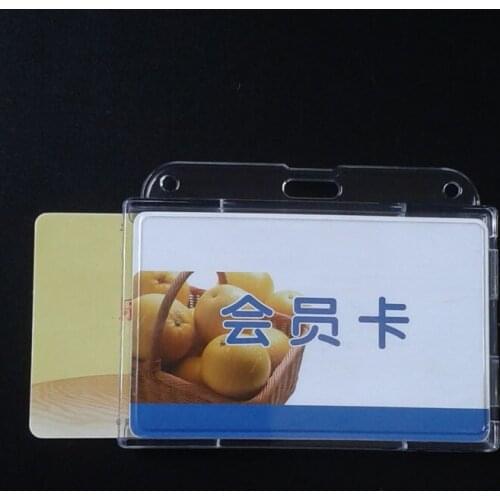 Clear Transparent ID Card Holder Protector Cover Case for Employee Badge Cards A1