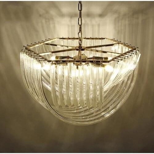 Postmodern Luxurious Crystal Pendant Lights Living Room Atmospheric Circular Pendant Lamps Bedroom Villa Designer Hanging Lights