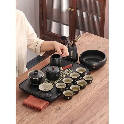 Kung Fu Tea Set Home Light Luxury Set Office Meeting Teapot Hand High-End Present for Client Customization Ugyen Disk Surface