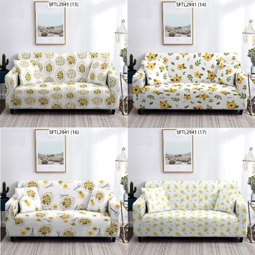 Cartoon fruit leaves sectional sofa couch cover sofa cover elastic couch covers sofa cushion seat cover For home Plaid sofa Sofa