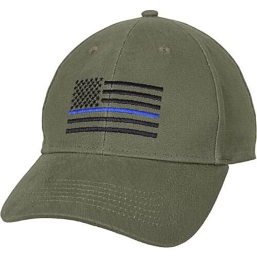Law Enforcement Back the Blue Embroidered Cap American Flag Thin Blue Line Flag Low Profile Tactical Hats For Police