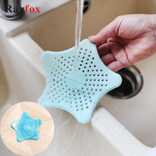 Bathroom Accessories Tools Silicone Sink Drain Bathtub Hair Filter Creative Star Sewer Outfall Strainer Bathroom Filter Gadgets