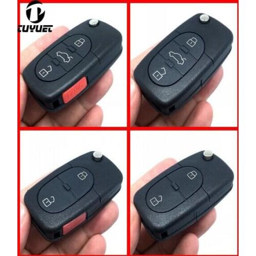 Folding Flip Remote Car Key Shell for Audi FOB Blanks Case
