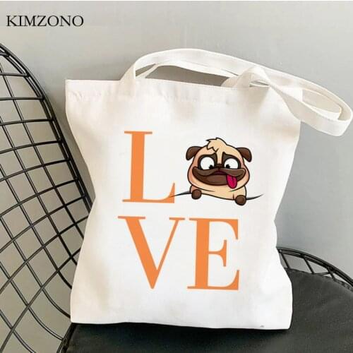 French Bulldog shopping bag bolso handbag cotton reusable jute bag shopper bag reusable bolsas reutilizables cloth cabas