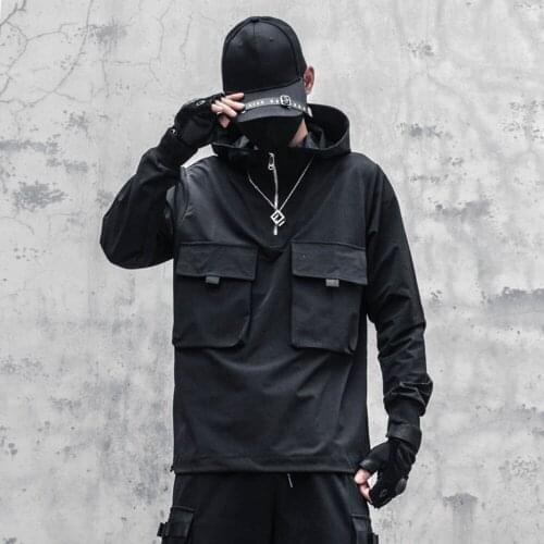 Drakwear Harajuku Hoodies Men Oversized Techwear Hoodie Sweatshirts Autumn Japanese Streetwear Hooded Pullover Hip Hop Punk Tops