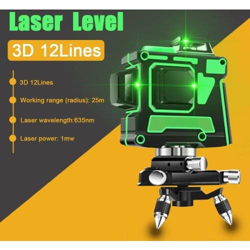 12 Lines Infrared Level 3D Self-Leveling 360 Horizontal And Vertical Super Powerful Green Beam Line #40
