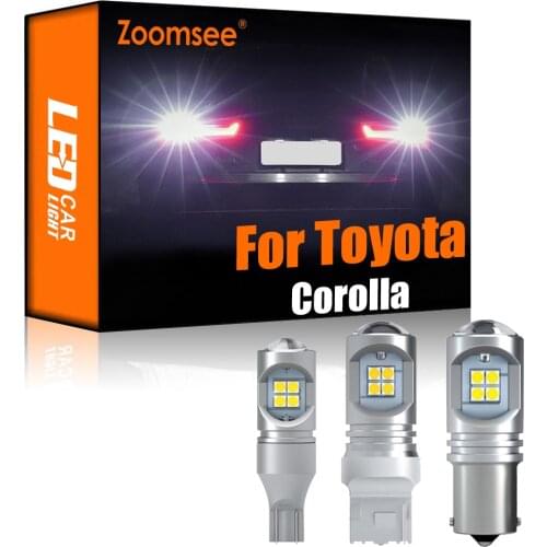 Zoomsee 2Pcs White Reverse LED For Toyota Corolla 1988-2020 Canbus Exterior Backup Error Free Rear Tail Bulb Light Auto Lamp Kit
