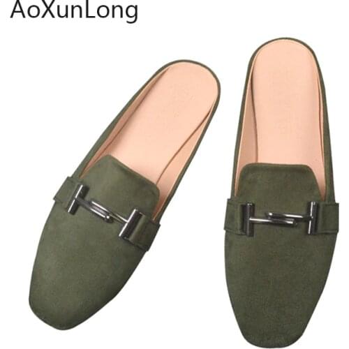 Women Slippers New Mules Shoes Elegant Woman Slides Mule Shoes Fashion Sandals Big Size 31-43 Comfy Flats Outdoor Flip Flops