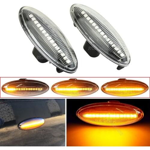 1 Pair LED Car Dynamic Side Marker Blinker Light Signal Lamp Turn Signal Light For Toyota Yaris COROLLA Auris Mk1 E15 RAV4 Mk3