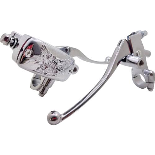 1 Pair Universal 22MM Chrome Motorcycle Front Brake Master Cylinder Hydraulic Clutch Levers Eagle Pattern Alloy Disc Parts