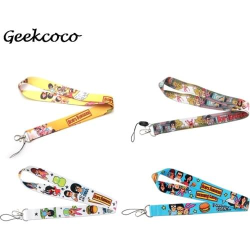 10pcs/lot J2075 Cartoon Neck Strap Lanyard for keys ID Card Gym Mobile Phone Straps USB badge holder DIY Hang Rope