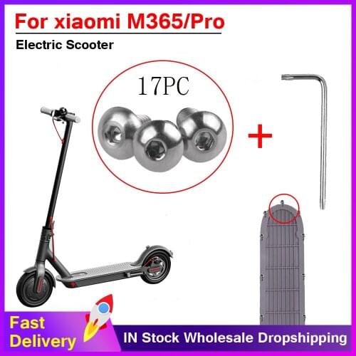 17PCS Scooter Bottom Battery Cover Screws Stainless Steel Metal Screws for Xiaomi Mijia M365 Electric Scooter Repaired Parts