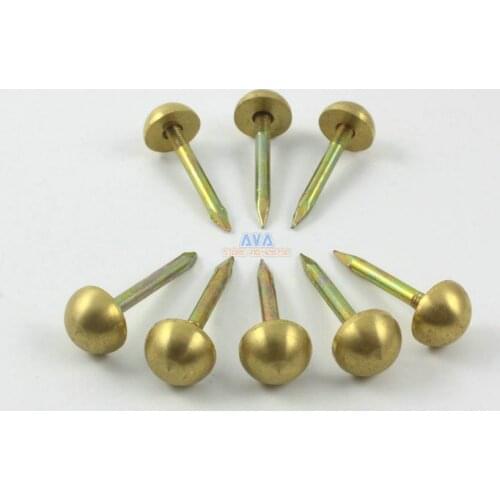 20 Pieces Solid Brass Upholstery Tacks Nails 10x27mm