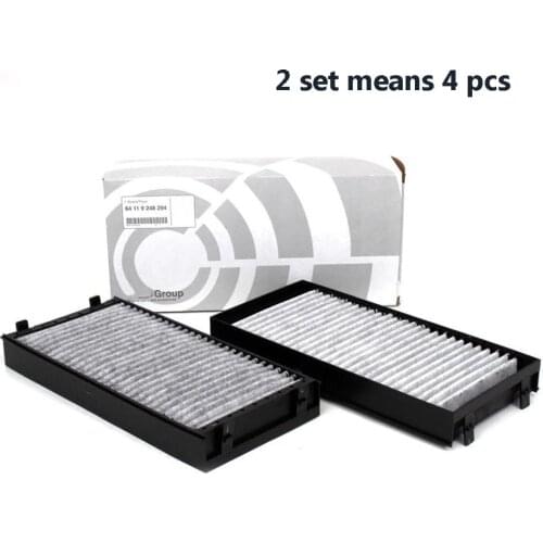 64119248294 2Pcs Cabin Air Filter For BMW E70 X5 E71 X6 F01 F02 F07 F10 Activated Carbon ABS original 64319945586