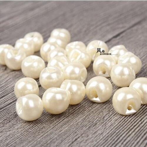 Round Plastic Pearl Buttons For Decor Sewing Accessories DIY Blouse Shirts Coats Garment Sweaters Designer Accessories