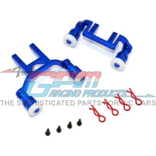 GPM ALUMINIUM FRONT+REAR BODY MOUNT & MAGNET POST For TRAXXAS Latrax Teton RC Upgrade