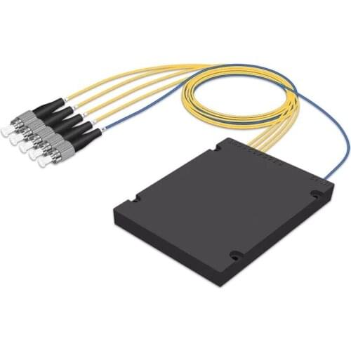 Free Shipping FC/ UPC 1x4 PLC Fiber optical splitter single mode with FC/UPC connector FTTH SC 1x4 PLC