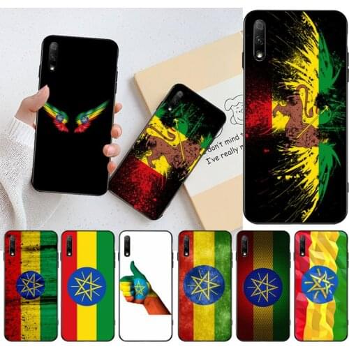 CUTEWANAN Ethiopia National Flag Black Cell Phone Case for Huawei Honor 30 20 10 9 8 8x 8c v30 Lite view pro