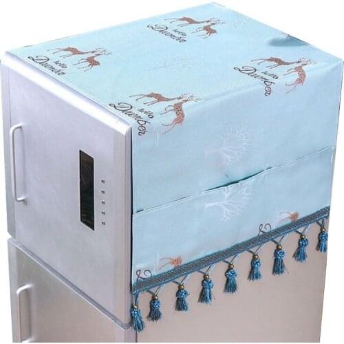 Refrigerator Cover Cover Cloth Single Door Double Door Home Refriderator Cover Fashion Nordic Style Nordic Deer