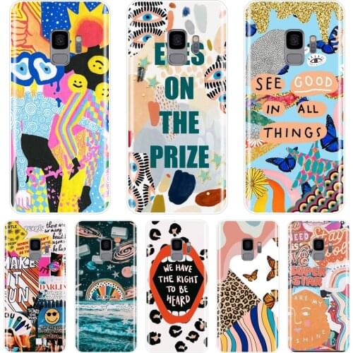 Phone Case For Samsung Galaxy Note 9 8 5 4 Aesthetic Art Silicone Back Cover For Samsung Galaxy S8 S9 Plus S5 S6 S7 Edge Case