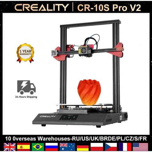 Creality Upgrade CR-10S Pro V2 3D Printer with BL Touch Silent Mother Board 500W Meanwell Power Supply Full LCD Touchscreen