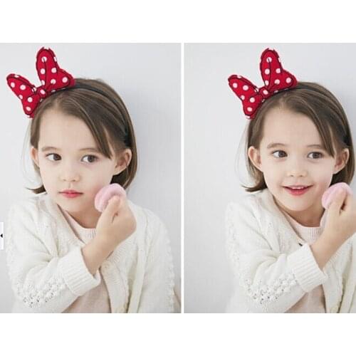 Disney New Children Bow Ears-Headband Girls Hairband 2020 Kid Woman Birthday Party Wedding Hair Band Plush-Accessories