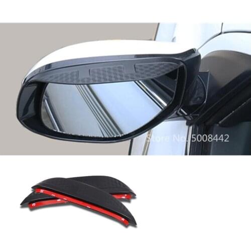 For Mitsubishi Eclipse Cross 2017 2018 2019 2020 2021 Car Rear Rearview Glass Mirror Rain Eyebrow Shield Sun Visor Shade 2pcs
