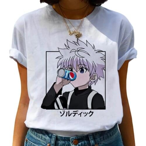 Men Women T-shirt Tops Kawaii Hunter X Hunter T-shirt Killua Zoldyck T-shirt Crewneck Fitted Soft Anime Manga Tshirt Clothes